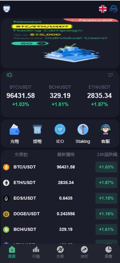 二开版十国语言交易所系统源码.秒合约交易/质押矿机/新币认购