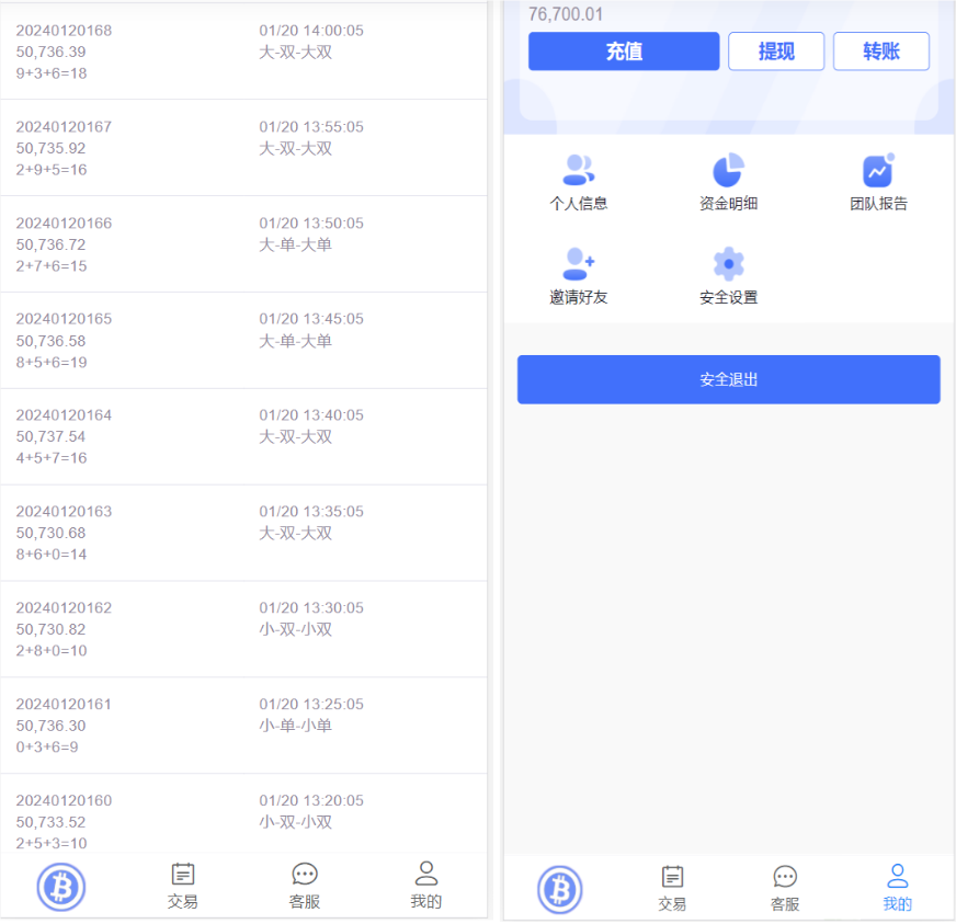 开源版海外双语言竞猜系统/虚拟币大小单双竞猜下注/USDT充值